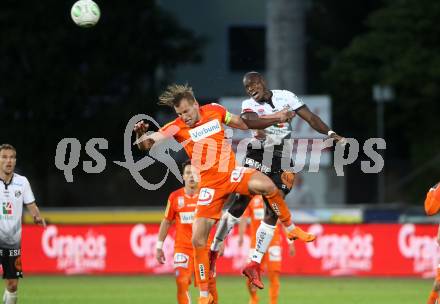 Fussball tipico Bundesliga. RZ Pellets WAC gegen FK Austria Wien. Orgill Dever Akeem (WAC), Alexander Gruenwald (Wien). Wolfsberg, am 15.5.2018.
Foto: Kuess

---
pressefotos, pressefotografie, kuess, qs, qspictures, sport, bild, bilder, bilddatenbank