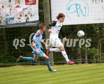 Fussball. Unterliga Ost. Sele Zell gegen Woelfnitz. Tobias Maximilian Perkounig  (Sele Zell), Petar Kitic (Woelfnitz). Sele Zell, 18.5.2018.
Foto: Kuess
---
pressefotos, pressefotografie, kuess, qs, qspictures, sport, bild, bilder, bilddatenbank