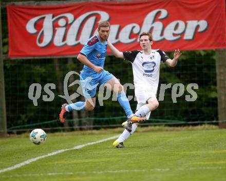Fussball. Unterliga Ost. Sele Zell gegen Woelfnitz. Simon Rustia (Sele Zell),  Daniel Wernig (Woelfnitz). Sele Zell, 18.5.2018.
Foto: Kuess
---
pressefotos, pressefotografie, kuess, qs, qspictures, sport, bild, bilder, bilddatenbank