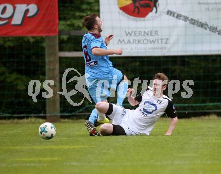Fussball. Unterliga Ost. Sele Zell gegen Woelfnitz. Simon Rustia (Sele Zell),  David Podgornik (Woelfnitz). Sele Zell, 18.5.2018.
Foto: Kuess
---
pressefotos, pressefotografie, kuess, qs, qspictures, sport, bild, bilder, bilddatenbank