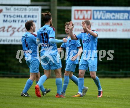 Fussball. Unterliga Ost. Sele Zell gegen Woelfnitz. Torjubel  (Woelfnitz). Sele Zell, 18.5.2018.
Foto: Kuess
---
pressefotos, pressefotografie, kuess, qs, qspictures, sport, bild, bilder, bilddatenbank