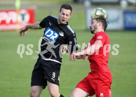 Fussball KFV Cup. Finale. Bleiburg gegen SAK.  Adnan Besic, (Bleiburg),  Patrick Lausegger  (SAK). Bleiburg, am 22.5.2018.
Foto: Kuess
---
pressefotos, pressefotografie, kuess, qs, qspictures, sport, bild, bilder, bilddatenbank