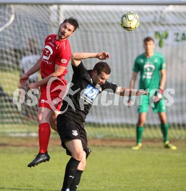 Fussball KFV Cup. Finale. Bleiburg gegen SAK. Adnan Besic, (Bleiburg),  Patrick Lausegger  (SAK). Bleiburg, am 22.5.2018.
Foto: Kuess
---
pressefotos, pressefotografie, kuess, qs, qspictures, sport, bild, bilder, bilddatenbank