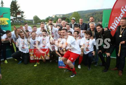 Fussball KFV Cup. Finale. Bleiburg gegen SAK.  Jubel (SAK). Bleiburg, am 22.5.2018.
Foto: Kuess
---
pressefotos, pressefotografie, kuess, qs, qspictures, sport, bild, bilder, bilddatenbank