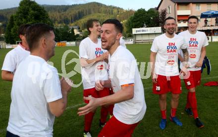 Fussball KFV Cup. Finale. Bleiburg gegen SAK.  Jubel (SAK). Bleiburg, am 22.5.2018.
Foto: Kuess
---
pressefotos, pressefotografie, kuess, qs, qspictures, sport, bild, bilder, bilddatenbank