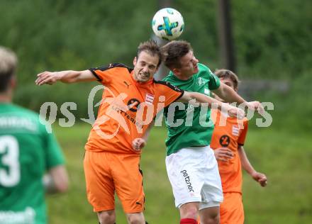 Fussball. Unterliga Ost. Eberstein gegen St. Michael Bleiburg. Thomas Wallner,  (Eberstein), Benjamin Opietnik (St. Michael). Eberstein, 19.5.2018.
Foto: Kuess
---
pressefotos, pressefotografie, kuess, qs, qspictures, sport, bild, bilder, bilddatenbank