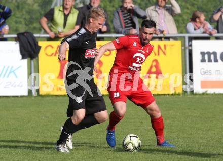 Fussball KFV Cup. Finale. Bleiburg gegen SAK. Rene Partl, (Bleiburg), Alen Muharemovic  (SAK). Bleiburg, am 22.5.2018.
Foto: Kuess
---
pressefotos, pressefotografie, kuess, qs, qspictures, sport, bild, bilder, bilddatenbank