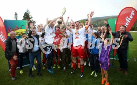 Fussball KFV Cup. Finale. Bleiburg gegen SAK.  Jubel  (SAK). Bleiburg, am 22.5.2018.
Foto: Kuess
---
pressefotos, pressefotografie, kuess, qs, qspictures, sport, bild, bilder, bilddatenbank