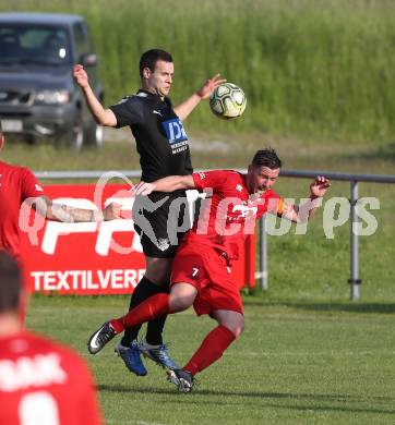 Fussball KFV Cup. Finale. Bleiburg gegen SAK. Adnan Besic, (Bleiburg),  Darjan Aleksic  (SAK). Bleiburg, am 22.5.2018.
Foto: Kuess
---
pressefotos, pressefotografie, kuess, qs, qspictures, sport, bild, bilder, bilddatenbank