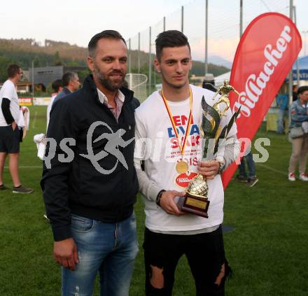 Fussball KFV Cup. Finale. Bleiburg gegen SAK.  Trainer Goran Jolic, Kristijan Kondic (SAK). Bleiburg, am 22.5.2018.
Foto: Kuess
---
pressefotos, pressefotografie, kuess, qs, qspictures, sport, bild, bilder, bilddatenbank