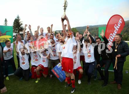 Fussball KFV Cup. Finale. Bleiburg gegen SAK.  Jubel  (SAK). Bleiburg, am 22.5.2018.
Foto: Kuess
---
pressefotos, pressefotografie, kuess, qs, qspictures, sport, bild, bilder, bilddatenbank