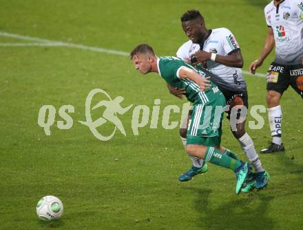 Fussball tipico Bundesliga. RZ Pellets WAC gegen Rapid Wien. Issiaka Ouedraogo,  (WAC), Philipp Schobesberger (Rapid). Wolfsberg, am 27.5.2018.
Foto: Kuess

---
pressefotos, pressefotografie, kuess, qs, qspictures, sport, bild, bilder, bilddatenbank