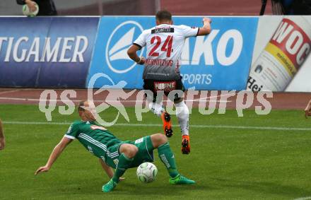 Fussball tipico Bundesliga. RZ Pellets WAC gegen Rapid Wien. Christopher Wernitznig, (WAC), Mario Sonnleitner  (Rapid). Wolfsberg, am 15.5.2018.
Foto: Kuess

---
pressefotos, pressefotografie, kuess, qs, qspictures, sport, bild, bilder, bilddatenbank