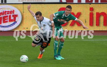 Fussball tipico Bundesliga. RZ Pellets WAC gegen Rapid Wien.  Sasa Jovanovic,  (WAC), Dejan Ljubicic (Rapid). Wolfsberg, am 15.5.2018.
Foto: Kuess

---
pressefotos, pressefotografie, kuess, qs, qspictures, sport, bild, bilder, bilddatenbank