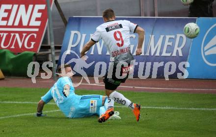 Fussball tipico Bundesliga. RZ Pellets WAC gegen Rapid Wien. Bernd Gschweidl,  (WAC), Tobias Knoflach (Rapid). Wolfsberg, am 15.5.2018.
Foto: Kuess

---
pressefotos, pressefotografie, kuess, qs, qspictures, sport, bild, bilder, bilddatenbank