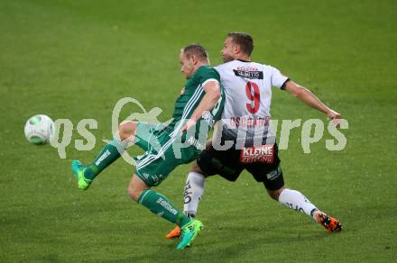 Fussball tipico Bundesliga. RZ Pellets WAC gegen Rapid Wien.  Bernd Gschweidl, (WAC),  Mario Sonnleitner (Rapid). Wolfsberg, am 15.5.2018.
Foto: Kuess

---
pressefotos, pressefotografie, kuess, qs, qspictures, sport, bild, bilder, bilddatenbank