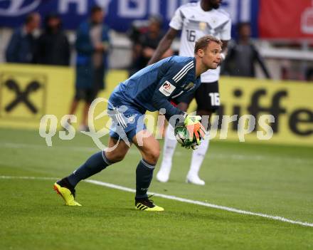 Fussball Laenderspiel. Oesterreich gegen Deutschland.  Manuel Neuer (Deutschland). Klagenfurt Woerthersee Stadion, am 2.6.2018.
Foto: Kuess


---
pressefotos, pressefotografie, kuess, qs, qspictures, sport, bild, bilder, bilddatenbank