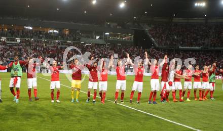 Fussball Laenderspiel. Oesterreich gegen Deutschland. Jubel (Oesterreich). Klagenfurt Woerthersee Stadion, am 2.6.2018.
Foto: Kuess


---
pressefotos, pressefotografie, kuess, qs, qspictures, sport, bild, bilder, bilddatenbank