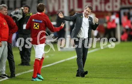 Fussball Laenderspiel. Oesterreich gegen Deutschland. Jubel Franco Foda (Oesterreich). Klagenfurt Woerthersee Stadion, am 2.6.2018.
Foto: Kuess


---
pressefotos, pressefotografie, kuess, qs, qspictures, sport, bild, bilder, bilddatenbank