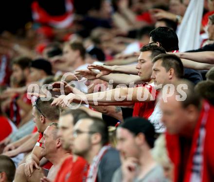 Fussball Laenderspiel. Oesterreich gegen Deutschland. Fans. Klagenfurt Woerthersee Stadion, am 2.6.2018.
Foto: Kuess


---
pressefotos, pressefotografie, kuess, qs, qspictures, sport, bild, bilder, bilddatenbank