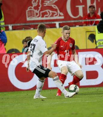 Fussball Laenderspiel. Oesterreich gegen Deutschland. Florian Kainz,  (Oesterreich), Joshua Kimmich (Deutschland). Klagenfurt Woerthersee Stadion, am 2.6.2018.
Foto: Kuess


---
pressefotos, pressefotografie, kuess, qs, qspictures, sport, bild, bilder, bilddatenbank