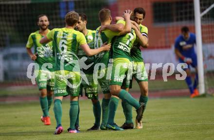 Fussball. Kaerntner Liga. Voelkermarkt gegen FC Lendorf. Torjubel Martin Morgenstern,    (Lendorf). Voelkermarkt, 8.6.2018.
Foto: Kuess
---
pressefotos, pressefotografie, kuess, qs, qspictures, sport, bild, bilder, bilddatenbank