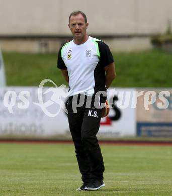 Fussball. Kaerntner Liga. Voelkermarkt gegen FC Lendorf. Trainer Kurt Stuck  (Voelkermarkt). Voelkermarkt, 8.6.2018.
Foto: Kuess
---
pressefotos, pressefotografie, kuess, qs, qspictures, sport, bild, bilder, bilddatenbank