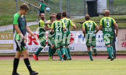 Fussball. Kaerntner Liga. Voelkermarkt gegen FC Lendorf. Torjubel (Lendorf). Voelkermarkt, 8.6.2018.
Foto: Kuess
---
pressefotos, pressefotografie, kuess, qs, qspictures, sport, bild, bilder, bilddatenbank