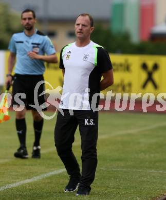 Fussball. Kaerntner Liga. Voelkermarkt gegen FC Lendorf. Trainer Kurt Stuck  (Voelkermarkt). Voelkermarkt, 8.6.2018.
Foto: Kuess
---
pressefotos, pressefotografie, kuess, qs, qspictures, sport, bild, bilder, bilddatenbank