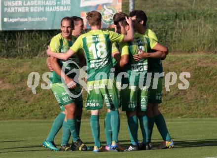 Fussball Kaerntner Liga. Lendorf gegen Annabichler SV.  Torjubel Lendorf. Lendorf, am 15.6.2018.
Foto: Kuess
---
pressefotos, pressefotografie, kuess, qs, qspictures, sport, bild, bilder, bilddatenbank