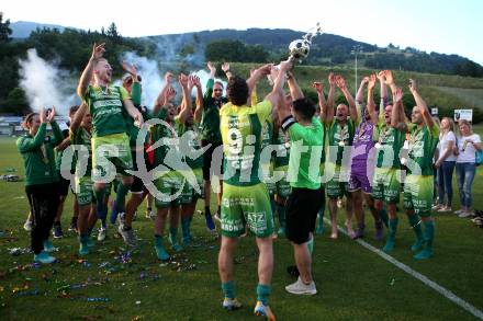 Fussball Kaerntner Liga. Lendorf gegen Annabichler SV.  Jubel (Lendorf). Lendorf, am 15.6.2018.
Foto: Kuess
---
pressefotos, pressefotografie, kuess, qs, qspictures, sport, bild, bilder, bilddatenbank