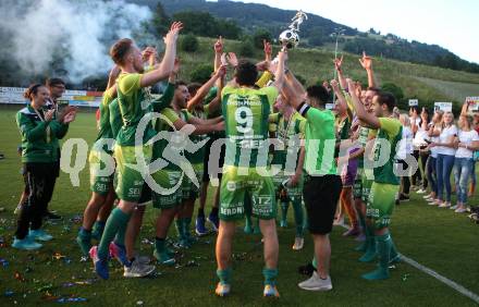 Fussball Kaerntner Liga. Lendorf gegen Annabichler SV.  Jubel (Lendorf). Lendorf, am 15.6.2018.
Foto: Kuess
---
pressefotos, pressefotografie, kuess, qs, qspictures, sport, bild, bilder, bilddatenbank