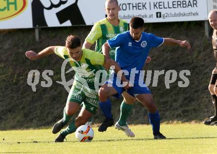 Fussball Kaerntner Liga. Lendorf gegen Annabichler SV.  Atakurt Fidanci,  (Lendorf), Aleksandar Medic (ASV). Lendorf, am 15.6.2018.
Foto: Kuess
---
pressefotos, pressefotografie, kuess, qs, qspictures, sport, bild, bilder, bilddatenbank