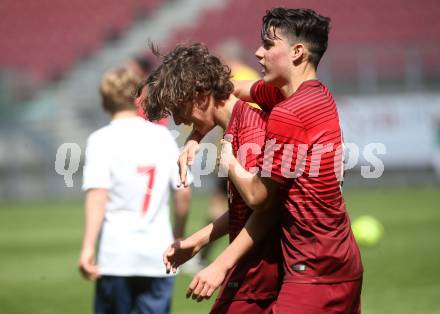 Fussball Laenderspiel. Tournament delle Nazioni. Portugal gegen Norwegen.  Torjubel (Portugal). Klagenfurt, am 24.4.2018.
Foto: Kuess
---
pressefotos, pressefotografie, kuess, qs, qspictures, sport, bild, bilder, bilddatenbank