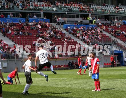 Fussball Laenderspiel. Tournament delle Nazioni. Oesterreich gegen Costa Rica. Torjubel Lorenzo Coco (Oesterreich). Klagenfurt, am 24.4.2018.
Foto: Kuess
---
pressefotos, pressefotografie, kuess, qs, qspictures, sport, bild, bilder, bilddatenbank