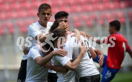 Fussball Laenderspiel. Tournament delle Nazioni. Oesterreich gegen Costa Rica. Torjubel (Oesterreich). Klagenfurt, am 24.4.2018.
Foto: Kuess
---
pressefotos, pressefotografie, kuess, qs, qspictures, sport, bild, bilder, bilddatenbank