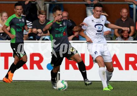 Fussball OEFB Cup. SAK gegen Voelkermarkt.  Zdravko Koletnik,  (SAK),  Yosifov Svetlozar Angelov (Voelkermarkt). Klagenfurt, am 20.7.2018.
Foto: Kuess
---
pressefotos, pressefotografie, kuess, qs, qspictures, sport, bild, bilder, bilddatenbank