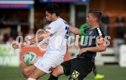 Fussball OEFB Cup. SAK gegen Voelkermarkt. Stephan Buergler, (SAK),  Philipp Grilz  (Voelkermarkt). Klagenfurt, am 20.7.2018.
Foto: Kuess
---
pressefotos, pressefotografie, kuess, qs, qspictures, sport, bild, bilder, bilddatenbank
