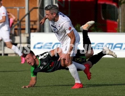 Fussball OEFB Cup. SAK gegen Voelkermarkt. Thomas Riedl, (SAK),  Sebastian Gaber (Voelkermarkt). Klagenfurt, am 20.7.2018.
Foto: Kuess
---
pressefotos, pressefotografie, kuess, qs, qspictures, sport, bild, bilder, bilddatenbank
