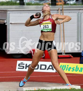 Leichtathletik. Oesterreichische Meisterschaften 2018. Kugelstossen Frauen. Ivona Dadic. Klagenfurt, am 22.7.2018.
Foto: Kuess
---
pressefotos, pressefotografie, kuess, qs, qspictures, sport, bild, bilder, bilddatenbank