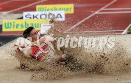 Leichtathletik, Oesterreichische Meisterschaften 2018.   Weitsprung. Federico Kucher. Klagenfurt, am 21.7.2018.
Foto: Kuess
---
pressefotos, pressefotografie, kuess, qs, qspictures, sport, bild, bilder, bilddatenbank