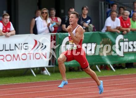 Leichtathletik, Oesterreichische Meisterschaften 2018.   100 Meter. Markus Fuchs. Klagenfurt, am 21.7.2018.
Foto: Kuess
---
pressefotos, pressefotografie, kuess, qs, qspictures, sport, bild, bilder, bilddatenbank