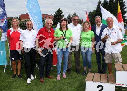 Leichtathletik. Oesterreichische Meisterschaften 2018.  Sonja Spendelhofer, Albert Gitschthaler, Anton Leikam, Betina Germann, Landeshauptmann Peter Kaiser, Robert Kropiunik. Klagenfurt, am 22.7.2018.
Foto: Kuess
---
pressefotos, pressefotografie, kuess, qs, qspictures, sport, bild, bilder, bilddatenbank
