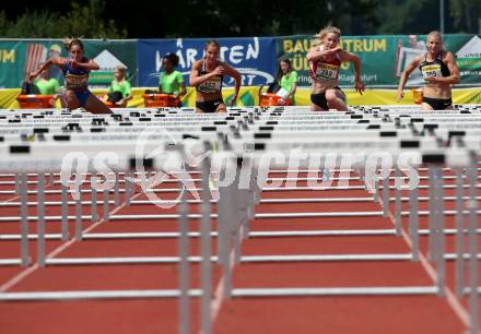 Leichtathletik. Oesterreichische Meisterschaften 2018.  100 Meter Huerden Frauen. Stephanie BENDRAT (Nr. 273), Karin STRAMETZ (Nr. 162), Beate SCHROTT (Nr. 289), Verena PREINER (Nr. 269). Klagenfurt, am 22.7.2018.
Foto: Kuess
---
pressefotos, pressefotografie, kuess, qs, qspictures, sport, bild, bilder, bilddatenbank