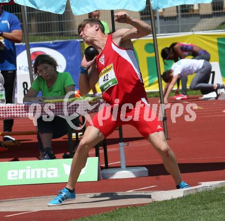 Leichtathletik. Oesterreichische Meisterschaften 2018.  Kugelstossen. Dominik SIEDLACZEK. Klagenfurt, am 22.7.2018.
Foto: Kuess
---
pressefotos, pressefotografie, kuess, qs, qspictures, sport, bild, bilder, bilddatenbank