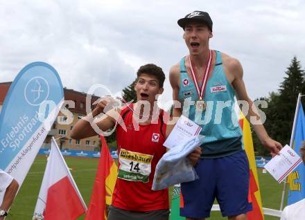 Leichtathletik. Oesterreichische Meisterschaften 2018.  Dreisprung. Riccardo KLOTZ, Philipp KRONSTEINER. Klagenfurt, am 22.7.2018.
Foto: Kuess
---
pressefotos, pressefotografie, kuess, qs, qspictures, sport, bild, bilder, bilddatenbank