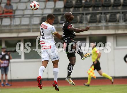 Fussball tipico Bundesliga. RZ Pellets WAC gegen FK Austria Wien. Dever Akeem Orgill, (WAC),  Igor Julio Dos Santos De Paulo  (Austria Wien). Wolfsberg, am 5.8.2018.
Foto: Kuess

---
pressefotos, pressefotografie, kuess, qs, qspictures, sport, bild, bilder, bilddatenbank