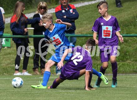 Schuelerliga Semifinale. BG/BRG/SRG Klagenfurt - Lerchenfeld gegen BRG Steyr.  Marcel Moswitzer (Lerchenfeld), Kenan Kahrimanovic (Steyr). Finkenstein, am 26.6.2018.
Foto: Kuess
---
pressefotos, pressefotografie, kuess, qs, qspictures, sport, bild, bilder, bilddatenbank