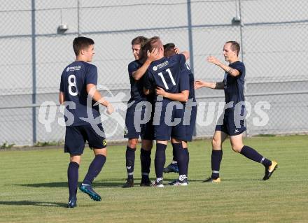 Fussball. Kaerntner Liga. St. Jakob/Rosental gegen Matrei. Torjubel (Matrei). St. Jakob, 4.8.2018.
Foto: Kuess
---
pressefotos, pressefotografie, kuess, qs, qspictures, sport, bild, bilder, bilddatenbank
