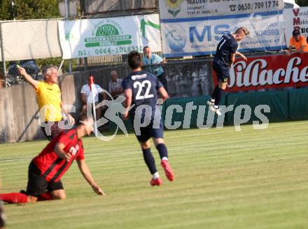 Fussball. Kaerntner Liga. St. Jakob/Rosental gegen Matrei. Torjubel Mario Kleinlercher (Matrei). St. Jakob, 4.8.2018.
Foto: Kuess
---
pressefotos, pressefotografie, kuess, qs, qspictures, sport, bild, bilder, bilddatenbank